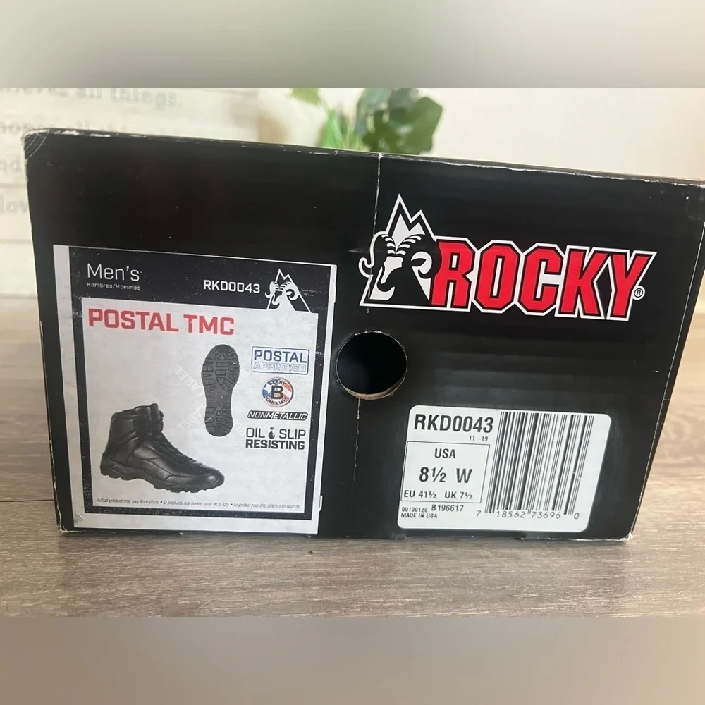 Rocky Boots Postal Service Chukka Oil & Slip Resistant Work Boots Sz 8.5 9 W NIB